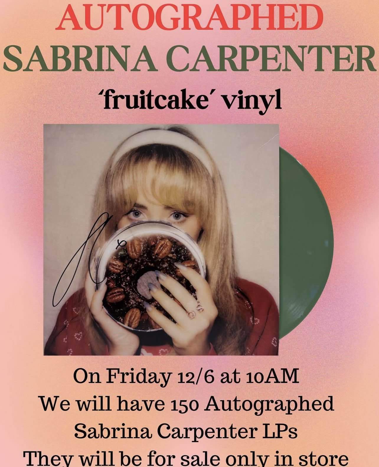 Sabrina Signed Fruitcake Vinyl Looney Tunes
