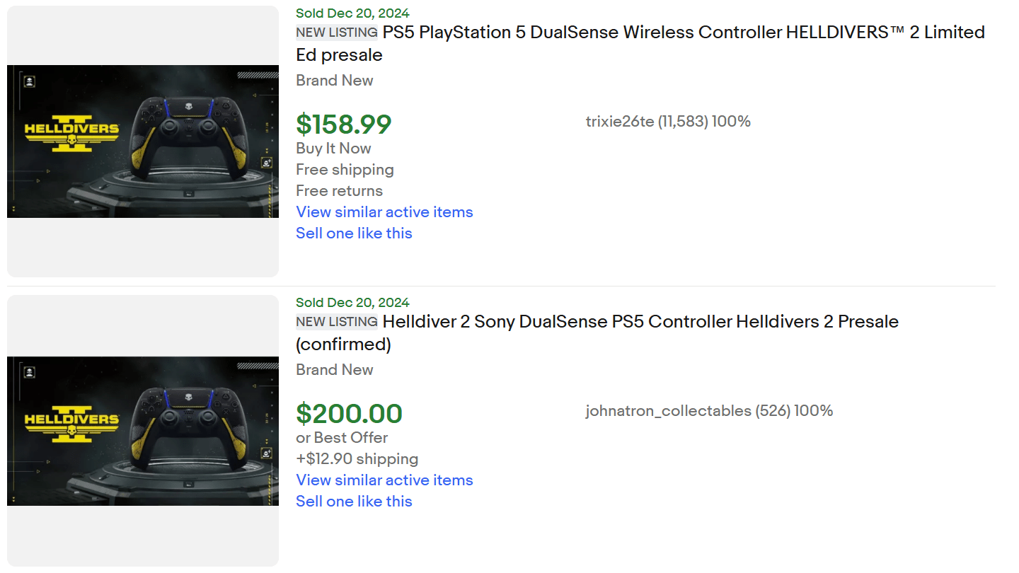 Helldivers Controller for Sale PlayStation DualSense