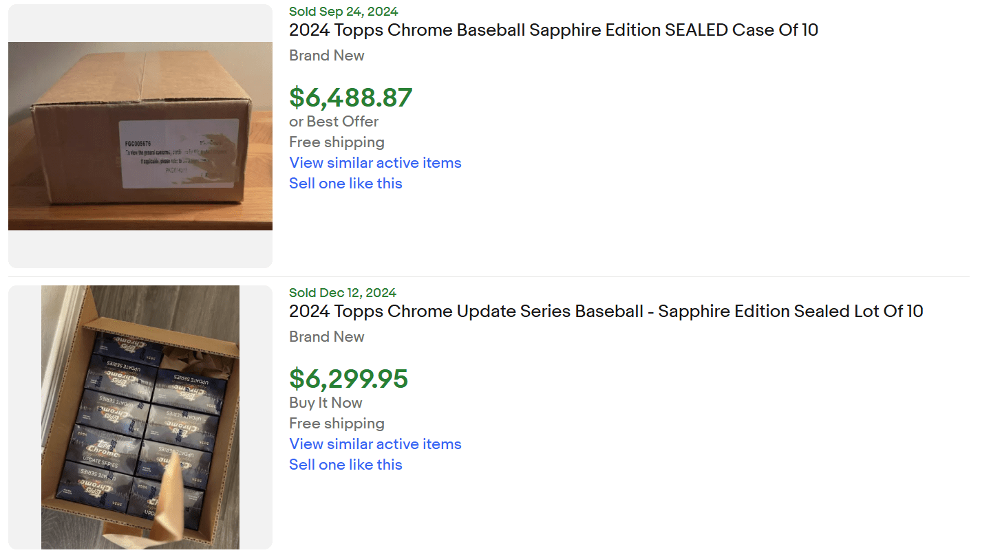 Topps Chrome Sapphire Baseball for Sale