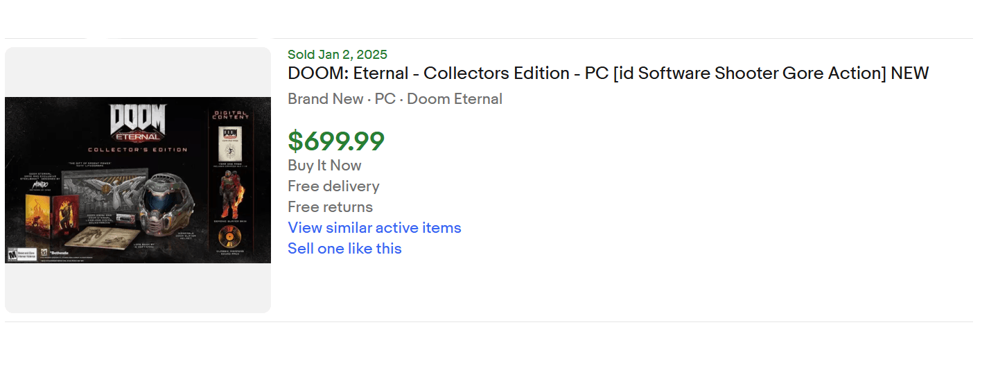 DOOM Eternal Collector Edition for Sale