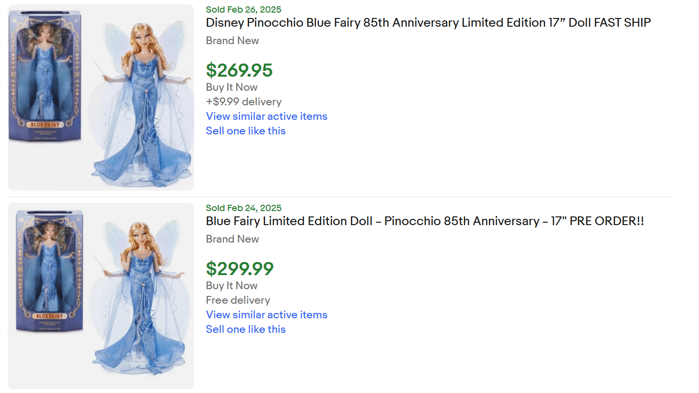 Limited Blue Fairy Doll for Sale