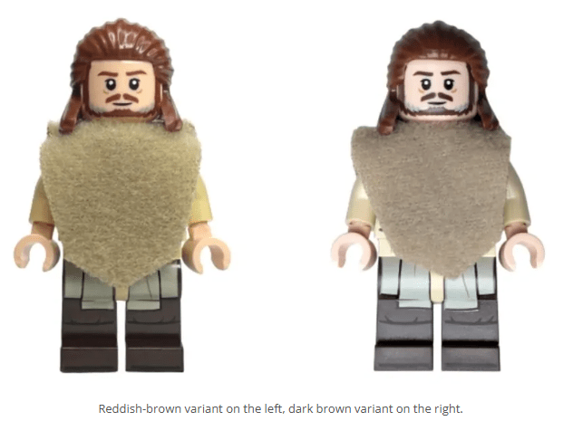 Qui Gon Reddish Brown Beard Minifig