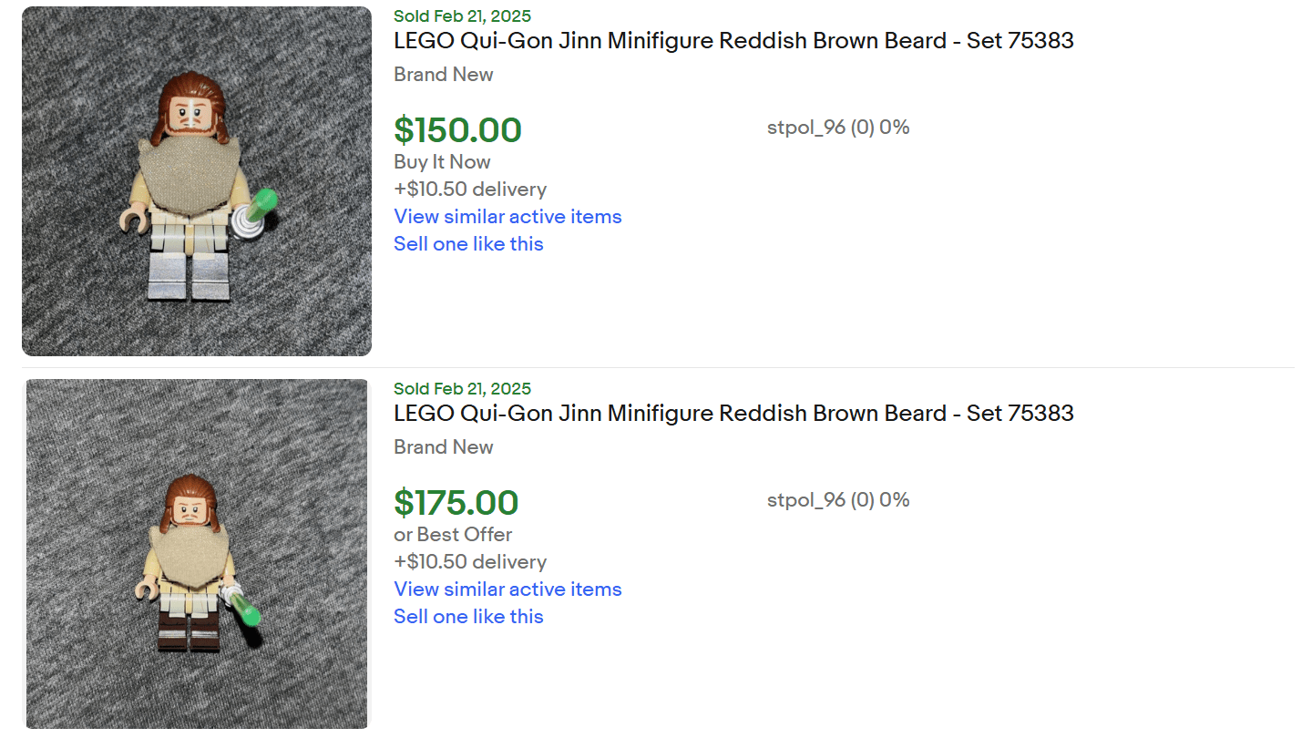 Red Beard Qui Gon Minifig for Sale