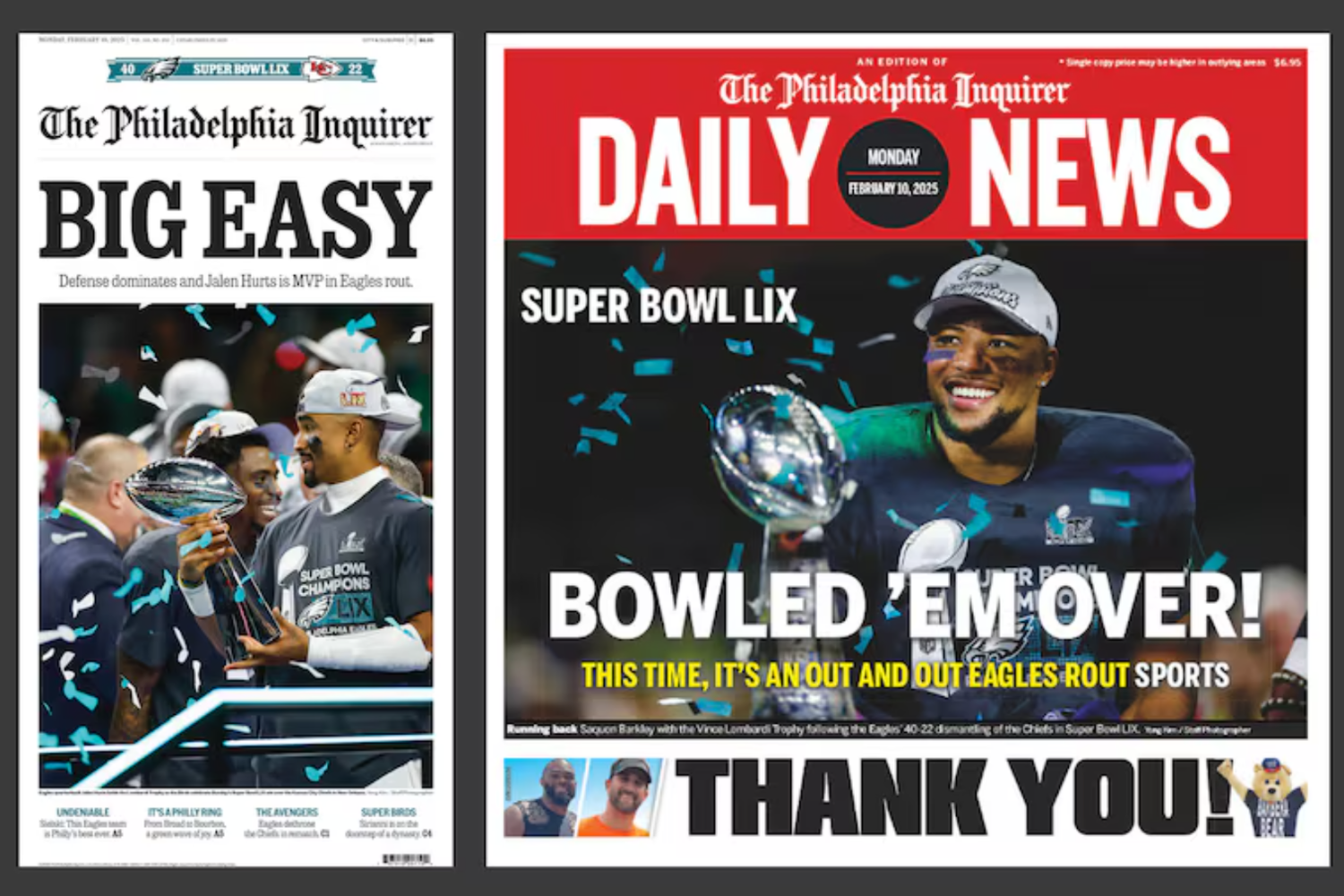 Philadelphia Inquirer Super Bowl Newspaper Reseller