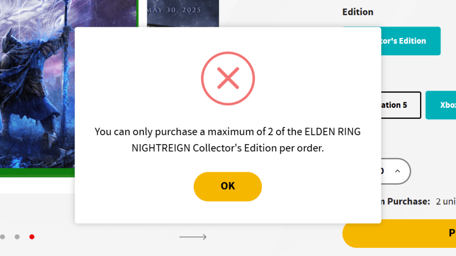 Nightreign Collector Edition Quantity Sold Out
