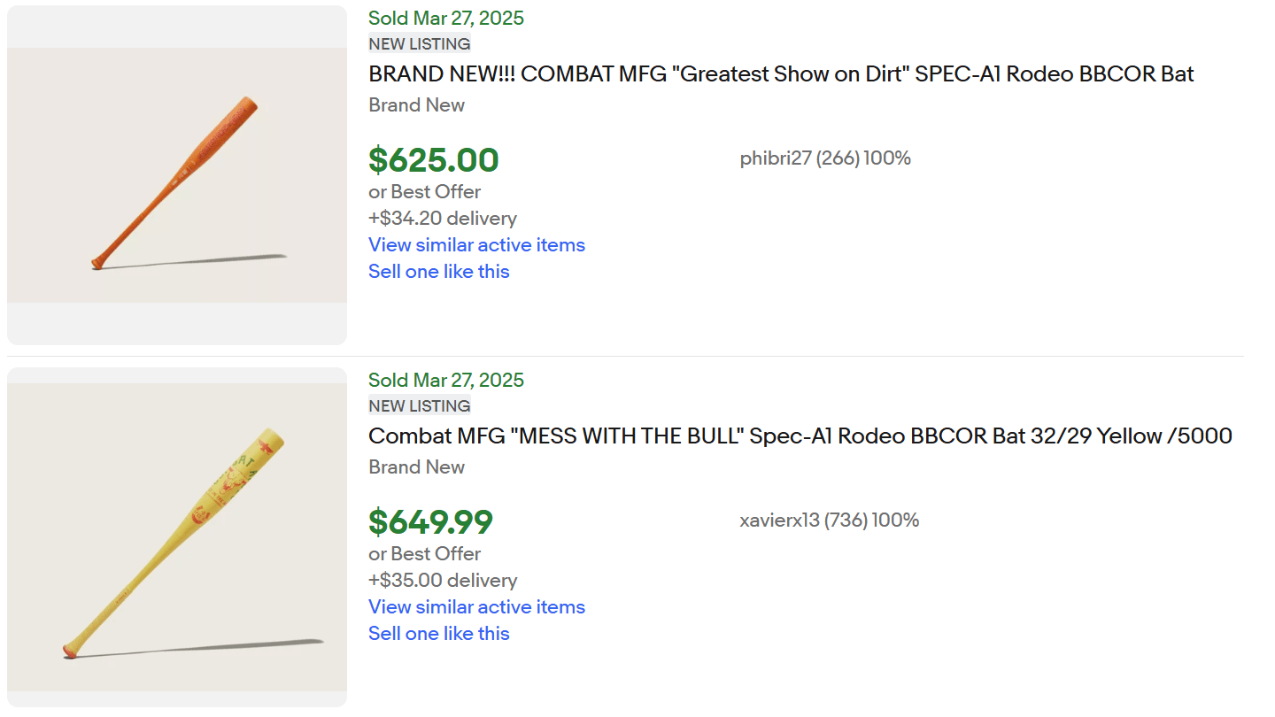 Combat MFG Rodeo Bat for Sale