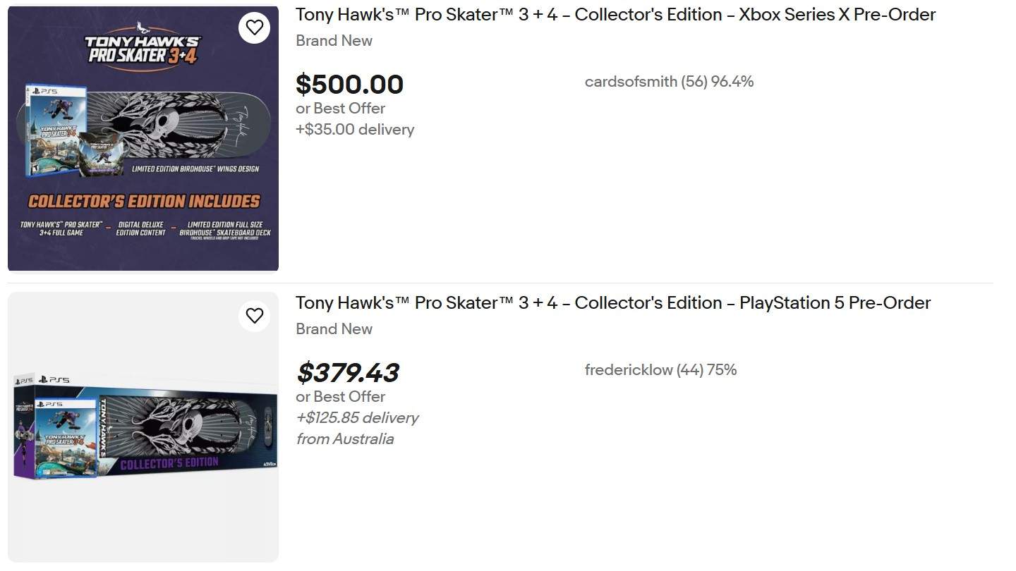 THPS 3 4 Collector Edition for Sale