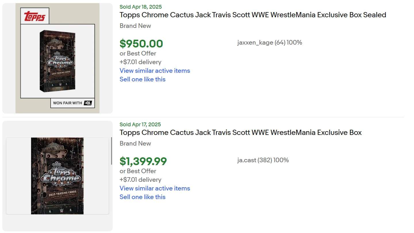 Topps Wrestlemania Cactus Jack for Sale