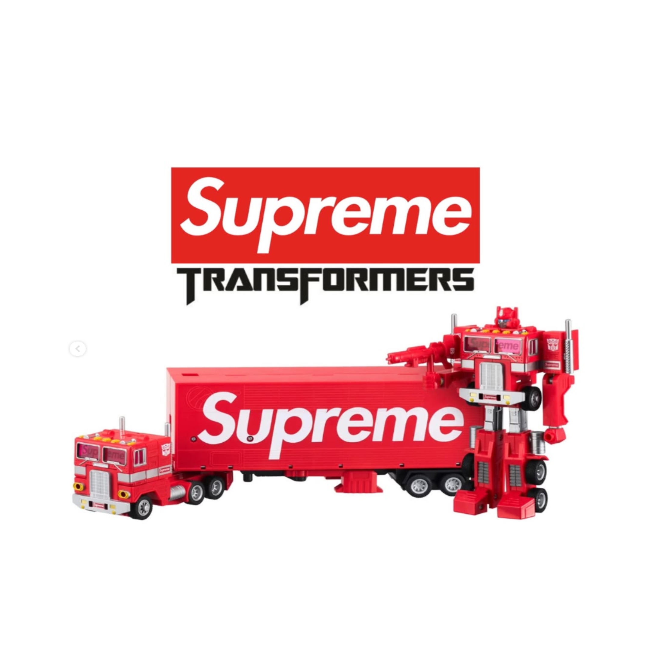 Supreme x Transformers G1 Optimus Prime