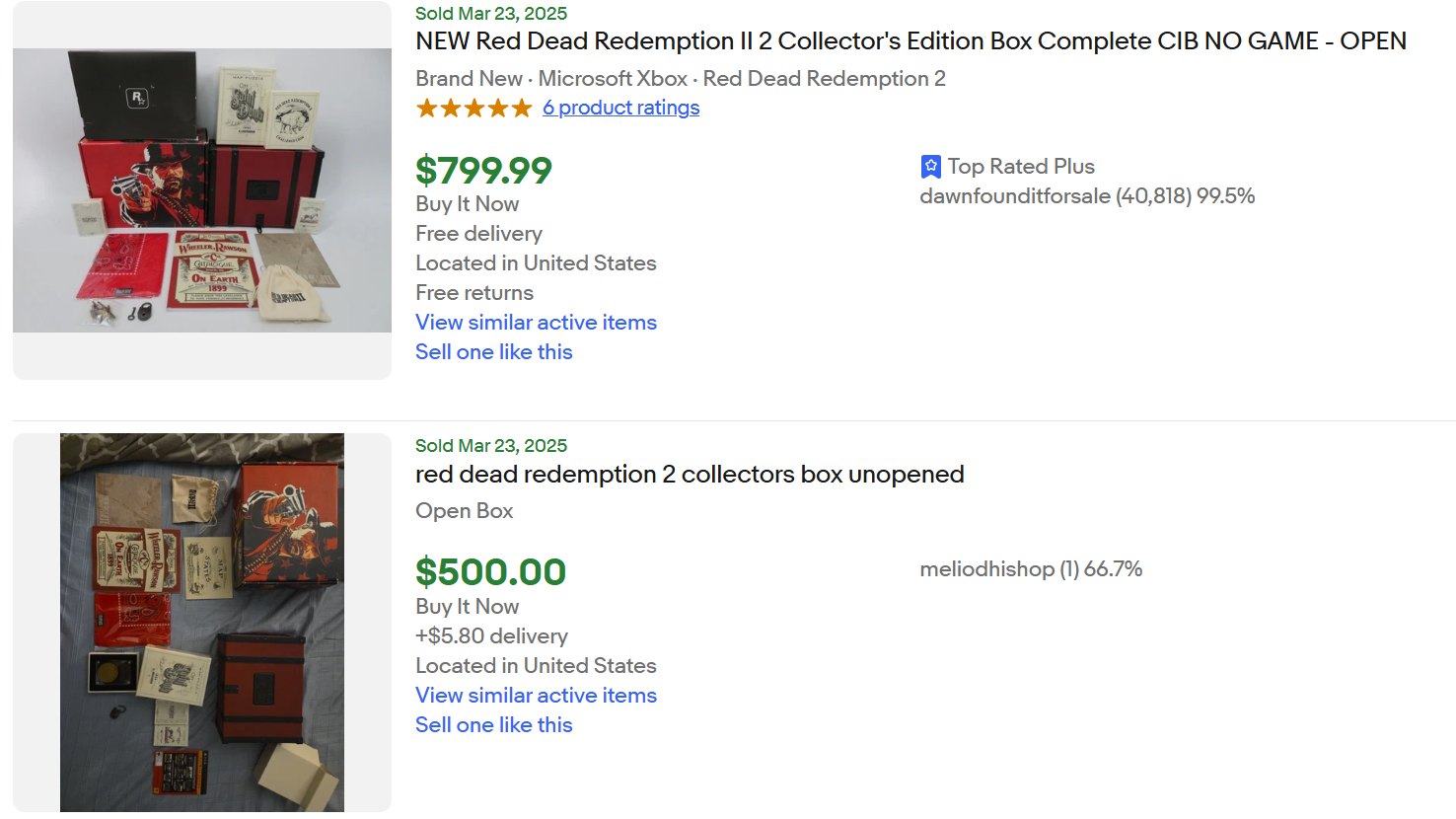 Red Dead Collector Box for Sale
