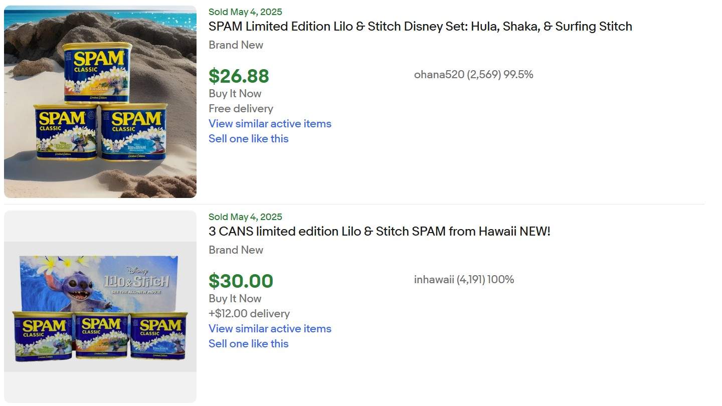 Lilo Stitch Spam for Sale Limited