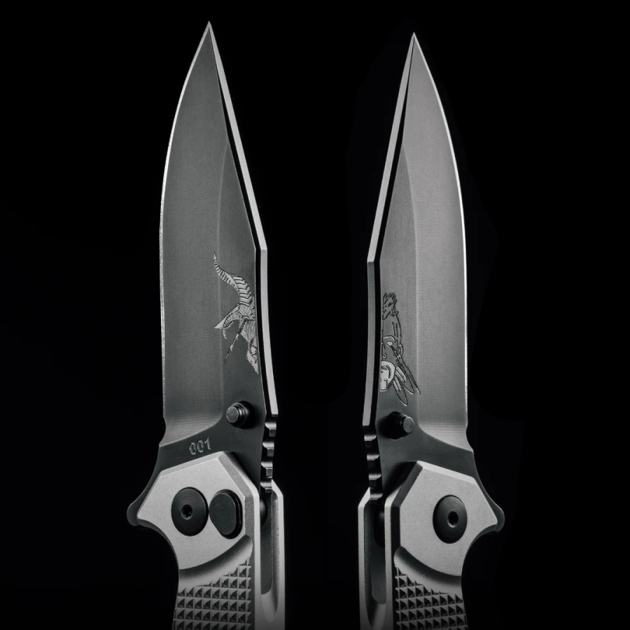 Half Face Blade Crow Defcon Knife