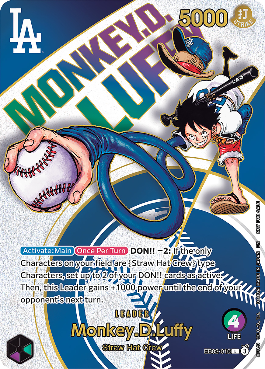 Dodgers Luffy Card One Piece Night