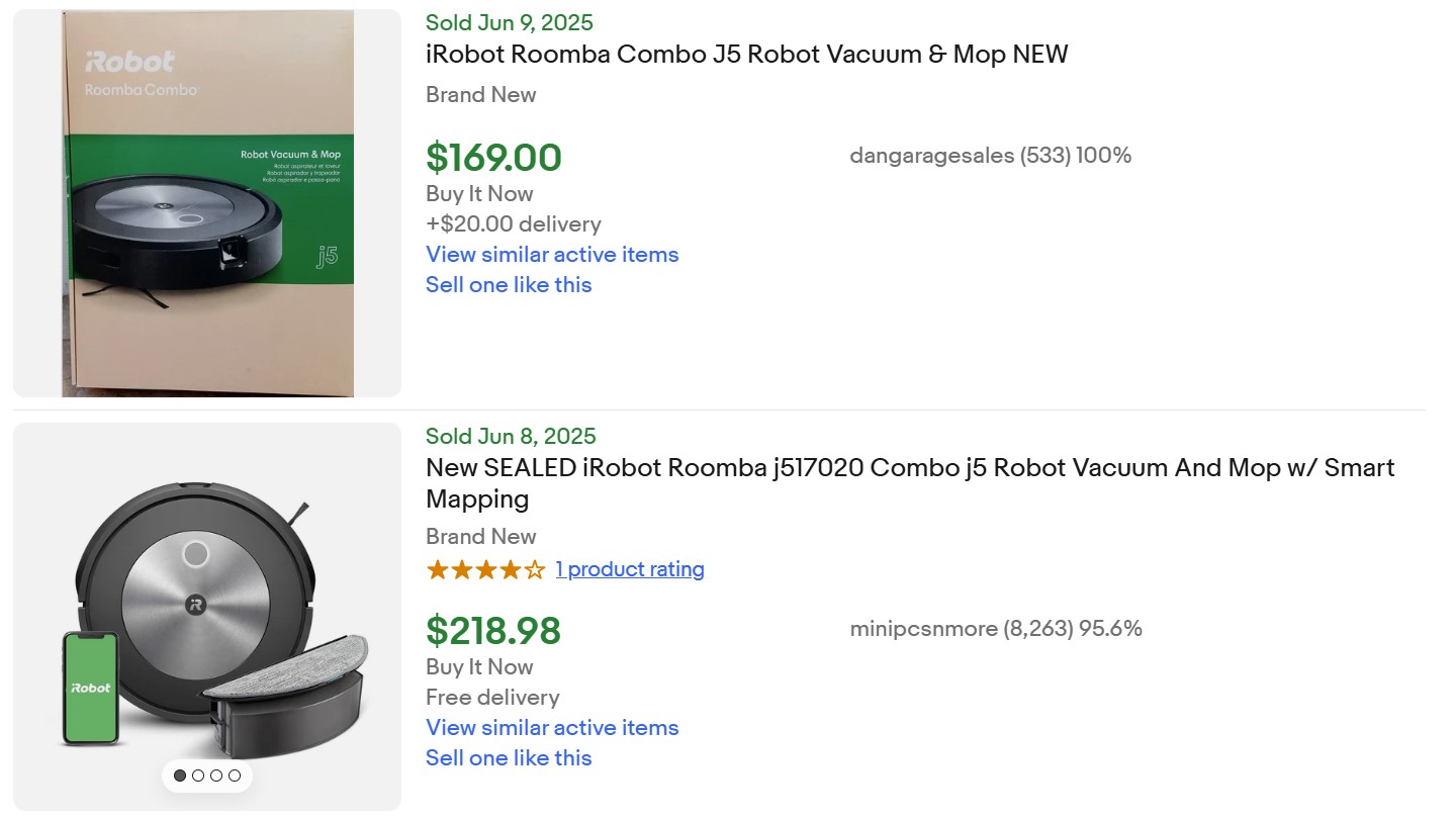 Roomba J5 Robot Vacuum for Sale