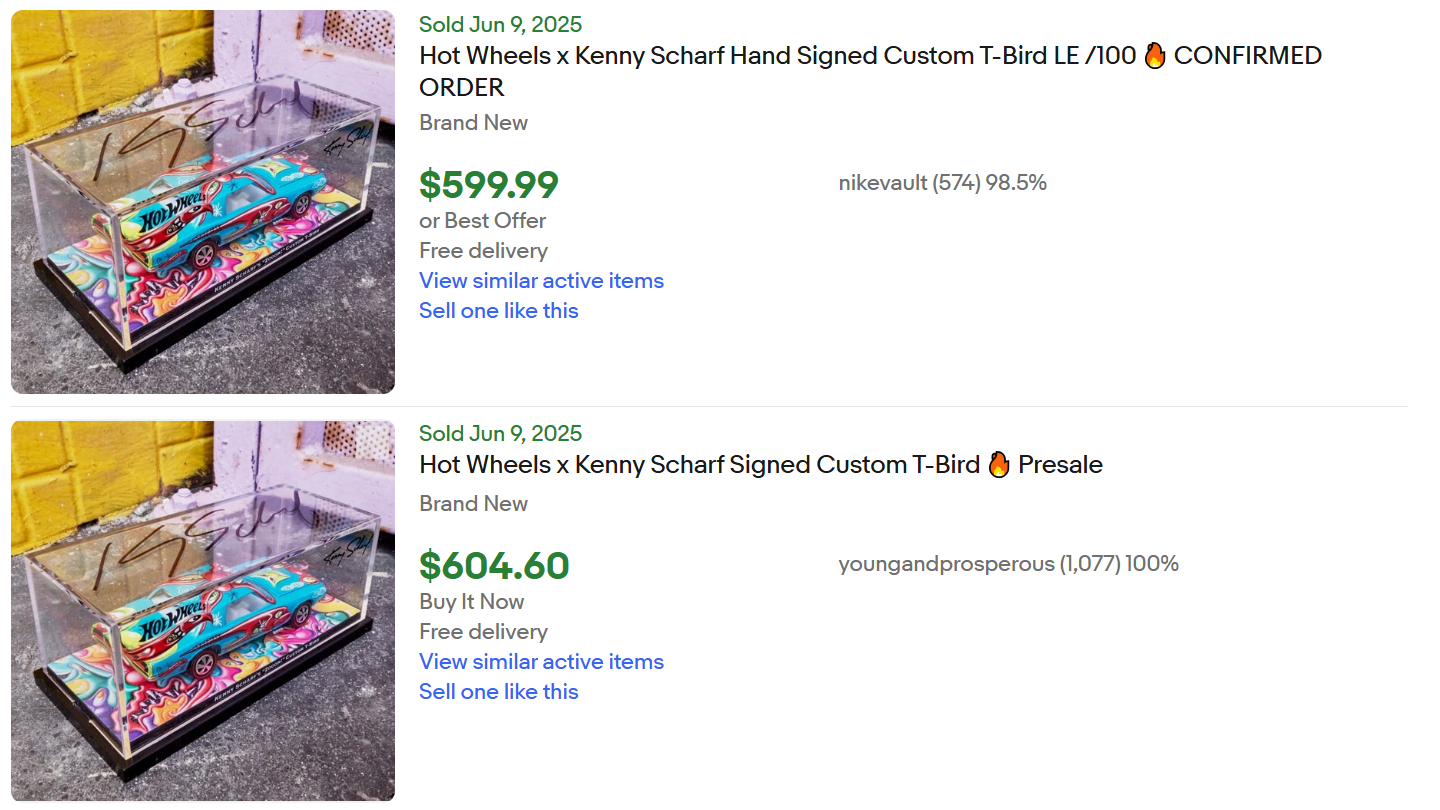 Scharf Signed Hot Wheels for Sale