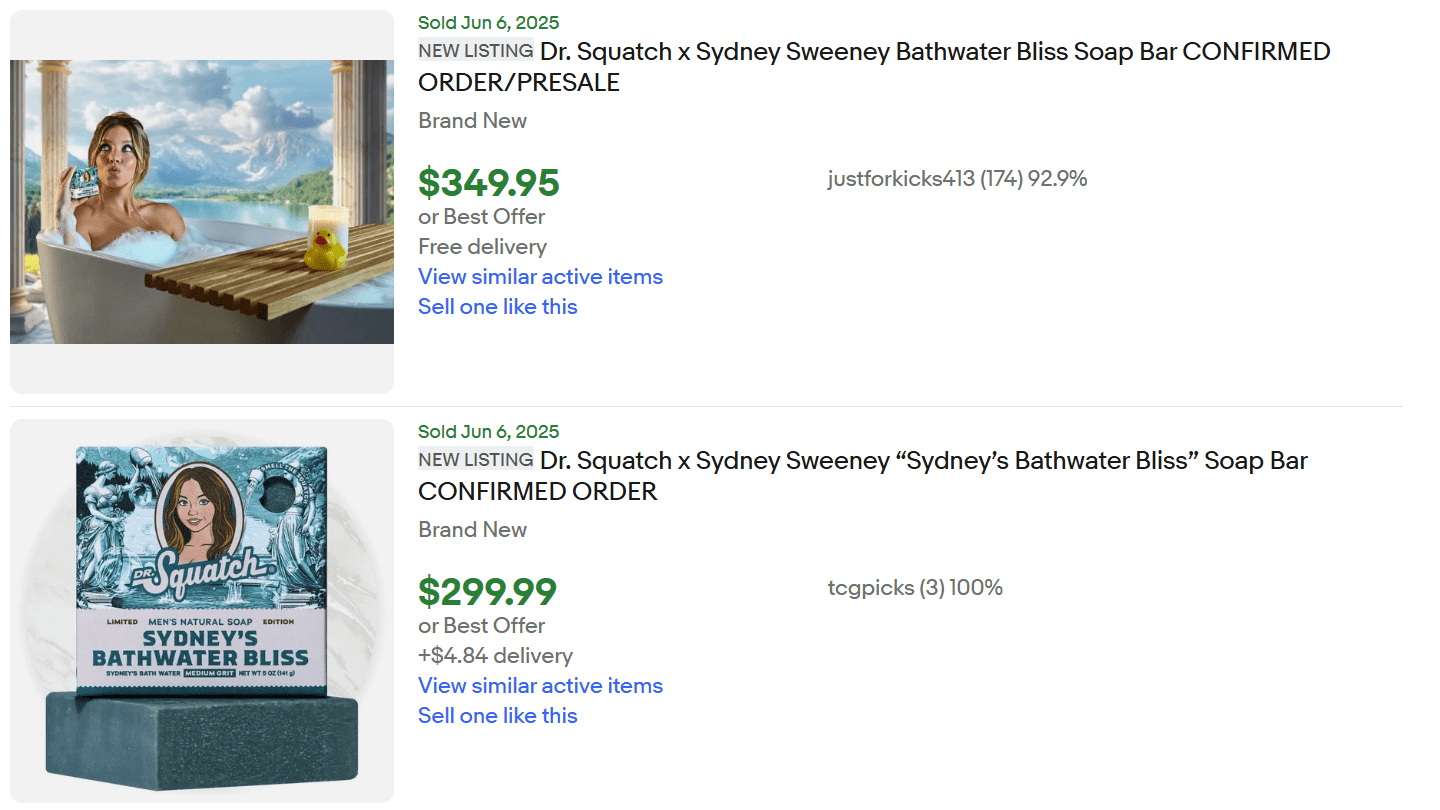 Sydney Sweeney Bathwater Soap for Sale