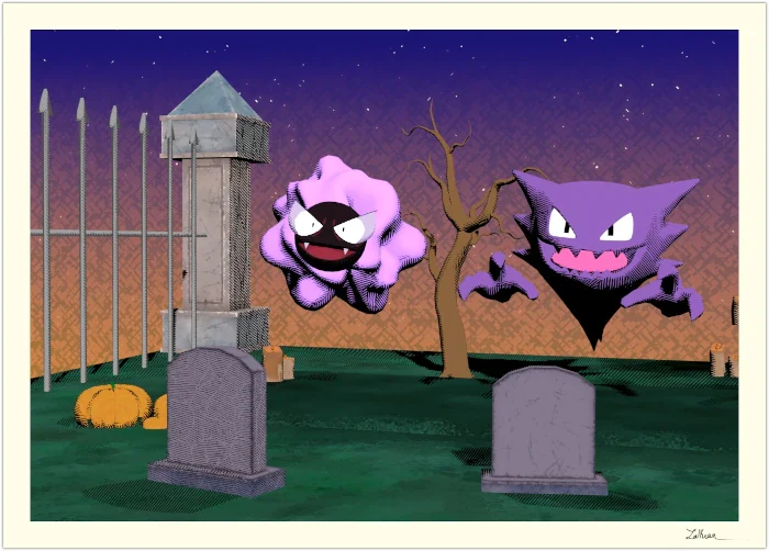 Zalkian Ghosted and Haunted Art Print
