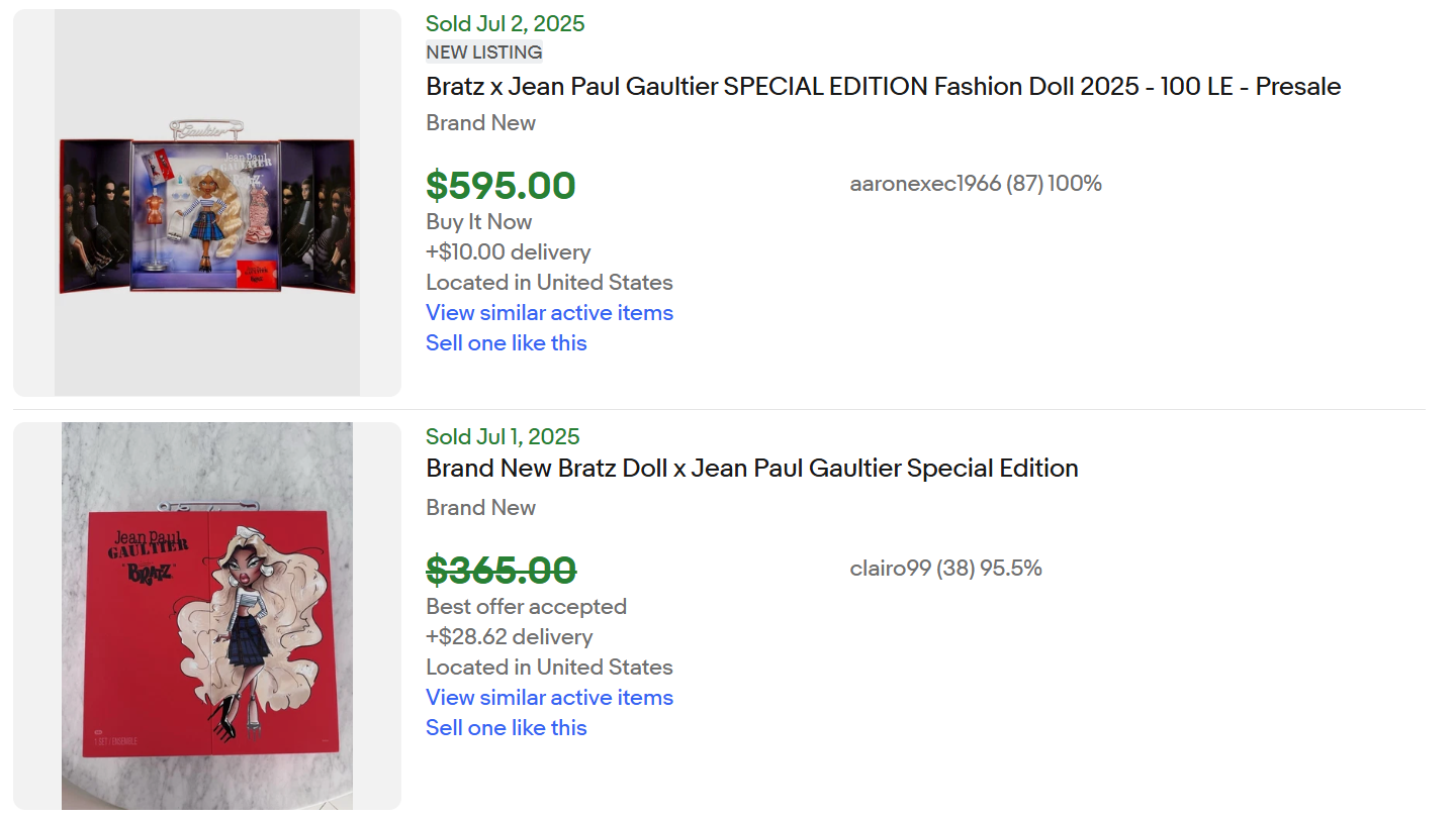 Bratz Jean Paul Gaultier for Sale