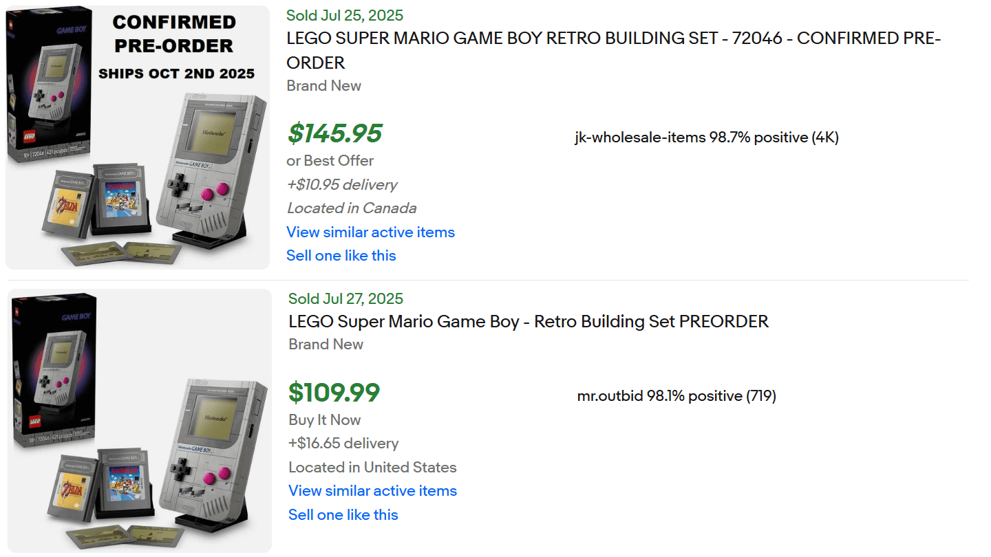 Lego Game Boy 72046 for Sale