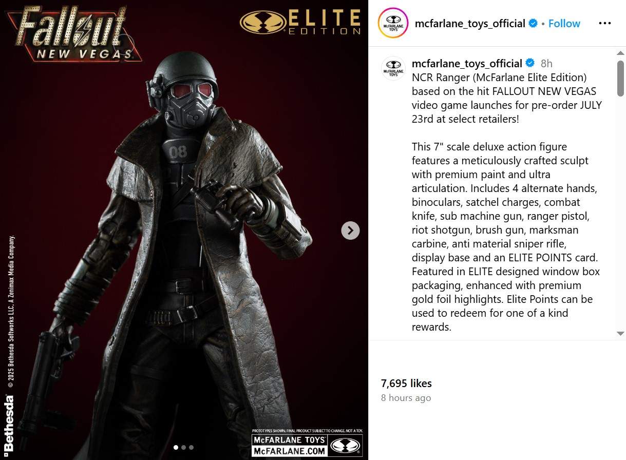 New Vegas NCR Ranger McFarlane Figure