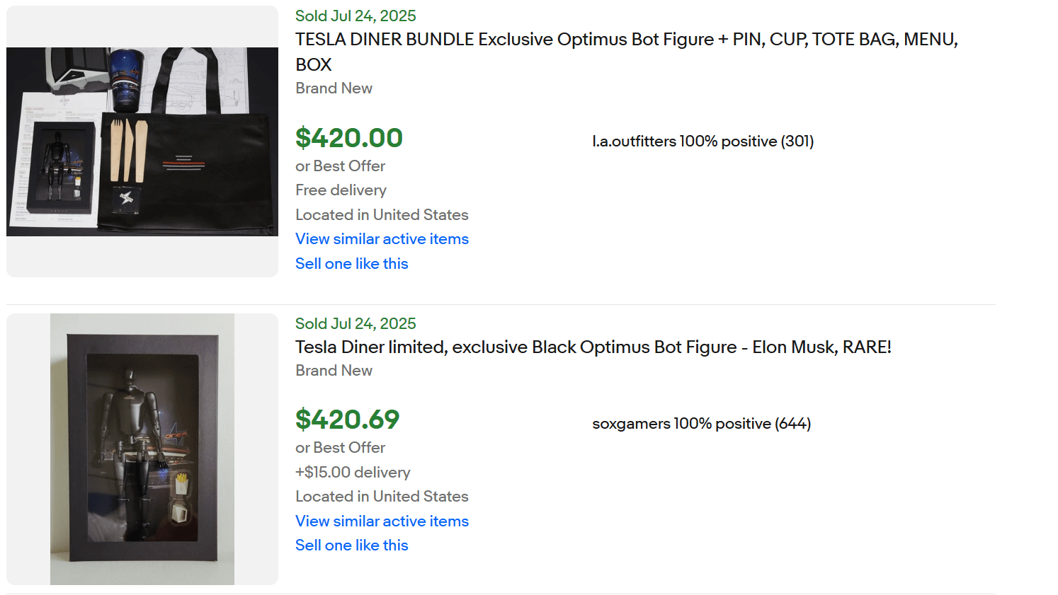 Tesla Diner Merch for Sale Optimus