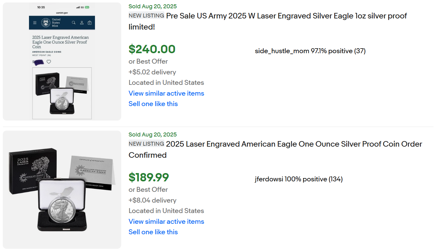 Laser Engraved Eagle Coin for Sale