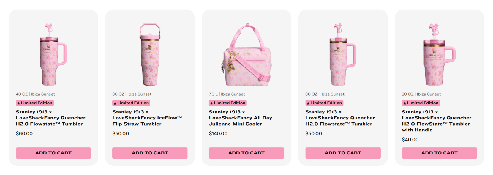 LoveShackFancy Stanley August 2025 Tumbler