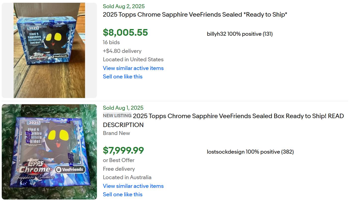 Topps VeeFriends Sapphire Cards for Sale