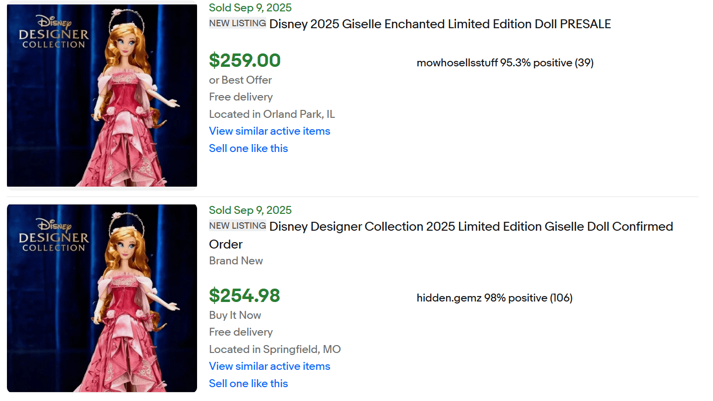 Disney Limited Giselle Doll for Sale