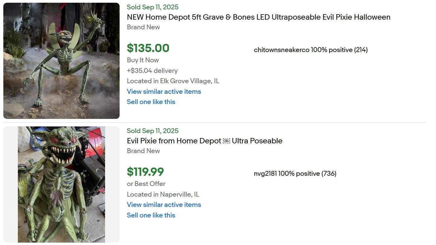 Home Depot Evil Pixie for Sale