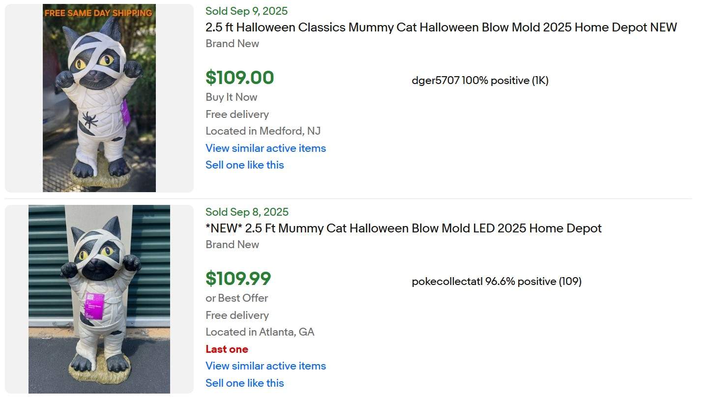 Home Depot Cat Mummy for Sale