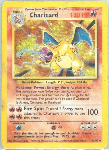 1999 Charizard Base Set PSA 5