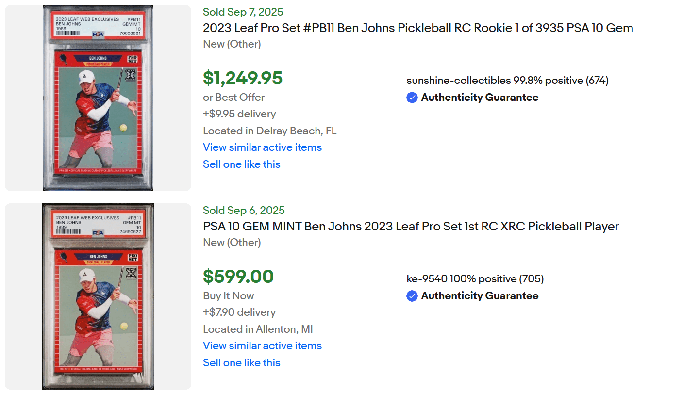 Ben Johns PSA 10 for Sale