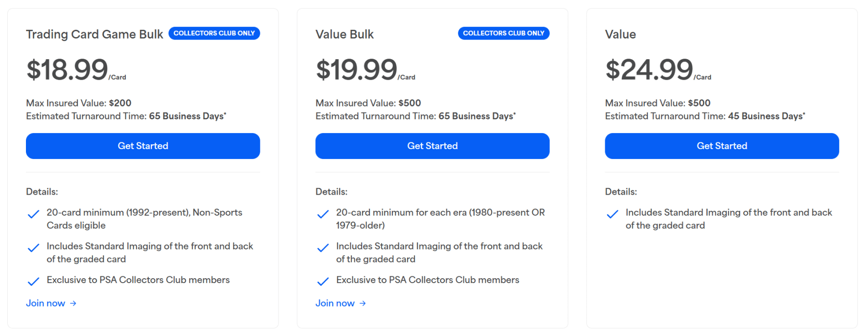 PSA Card Grading Price Guide