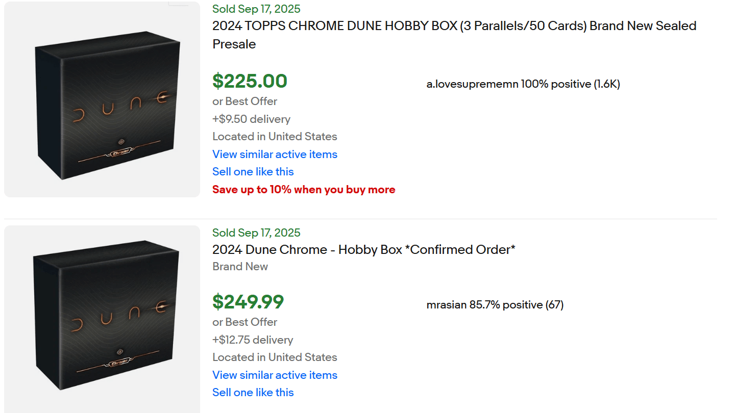 Topps Dune 2 Restock for Sale