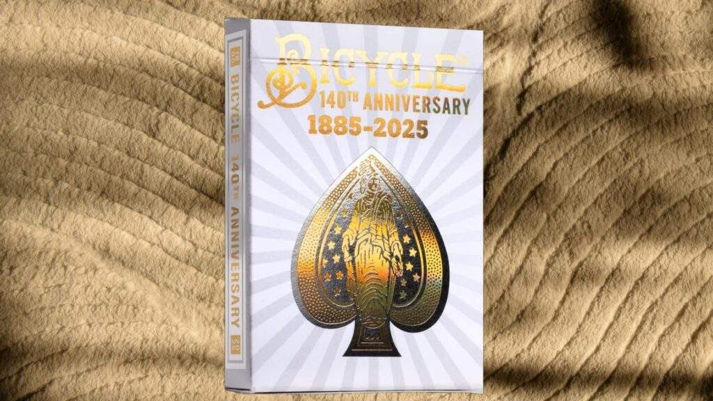 Bicycle Anniversary Playing Cards Real Gold Coin