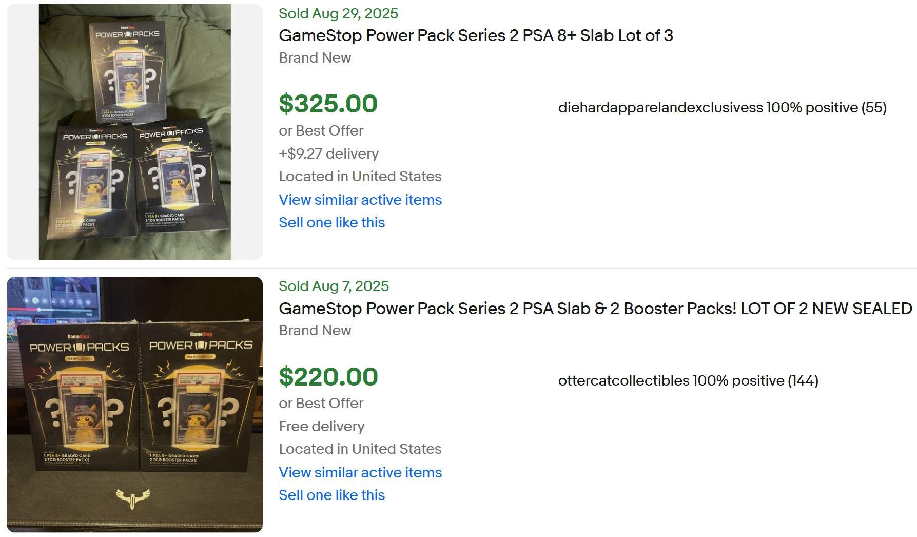 GameStop Power Packs For sale on eBay
