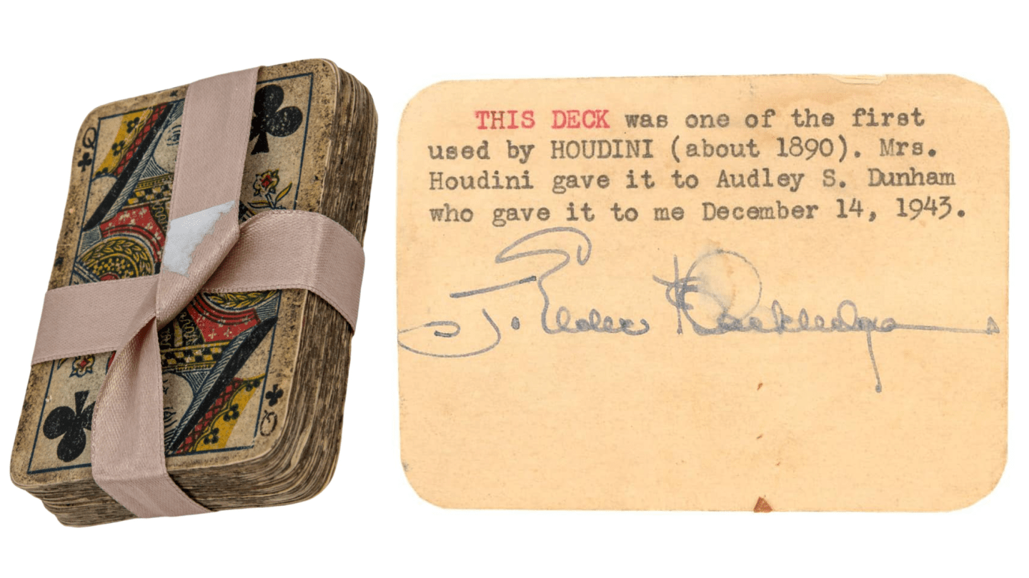 Harry Houdini Authentic Magic Deck Sold at Goldin Auctions