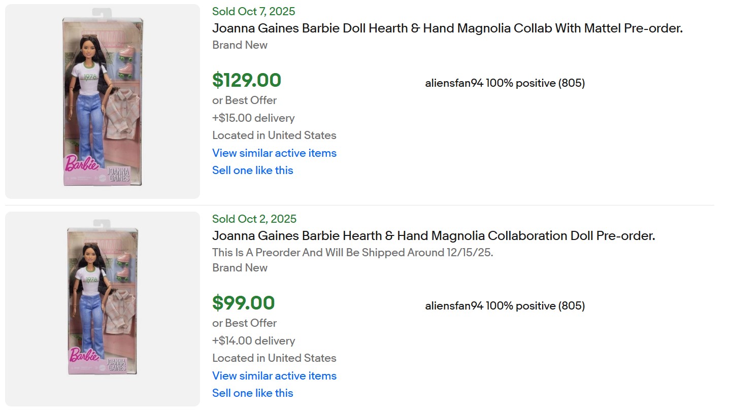 Joanna Gaines Barbie For Sale on eBay