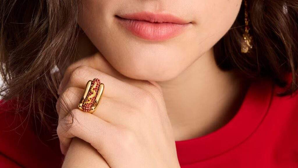 Kate Spade What a Snack Statement Hot Dog Ring