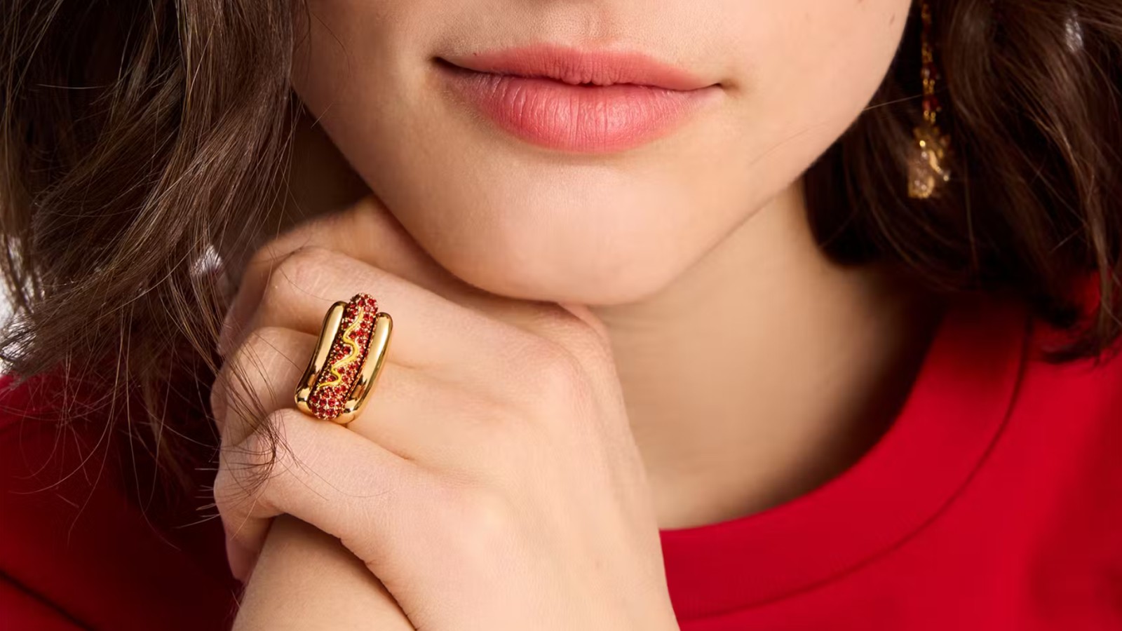 Kate Spade What a Snack Statement Hot Dog Ring