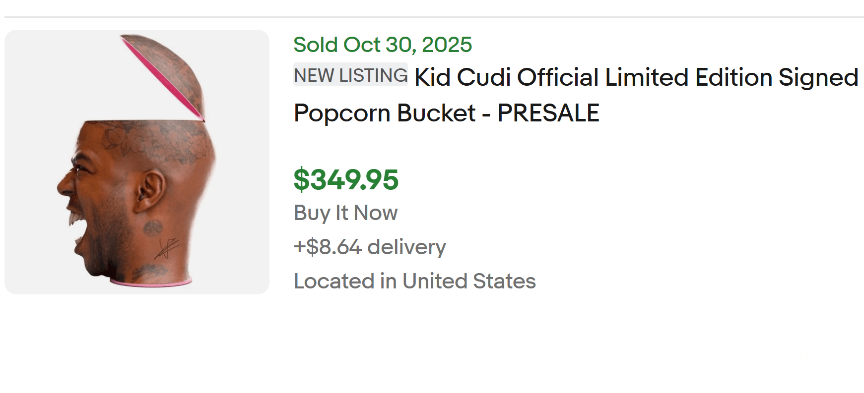 Kid Cudi Popcorn Bucket for Sale