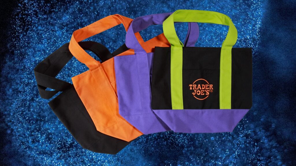 Trader Joe Halloween Canvas Mini Totes