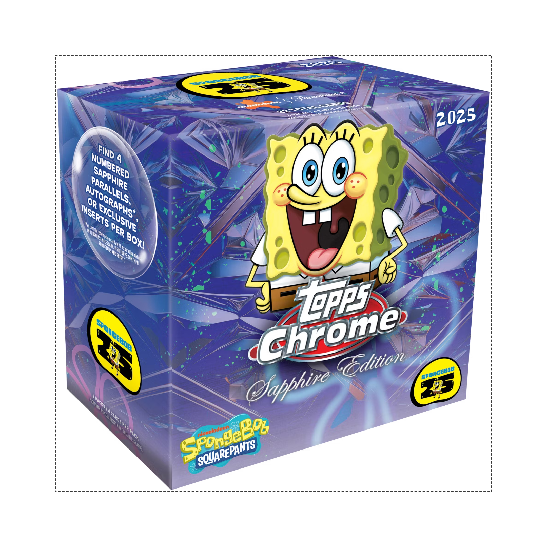 2025 Topps Chrome Sapphire SpongeBob 25th Anniversary - Hobby Box