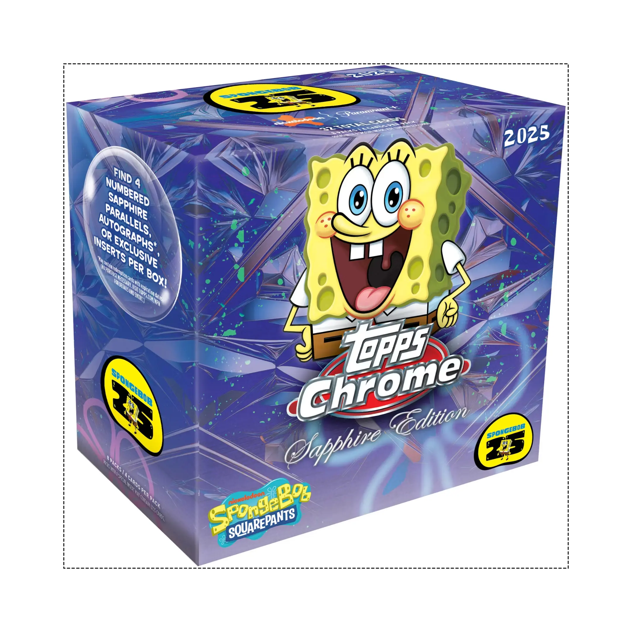 2025 Topps Chrome Sapphire SpongeBob 25th Anniversary - Hobby Box