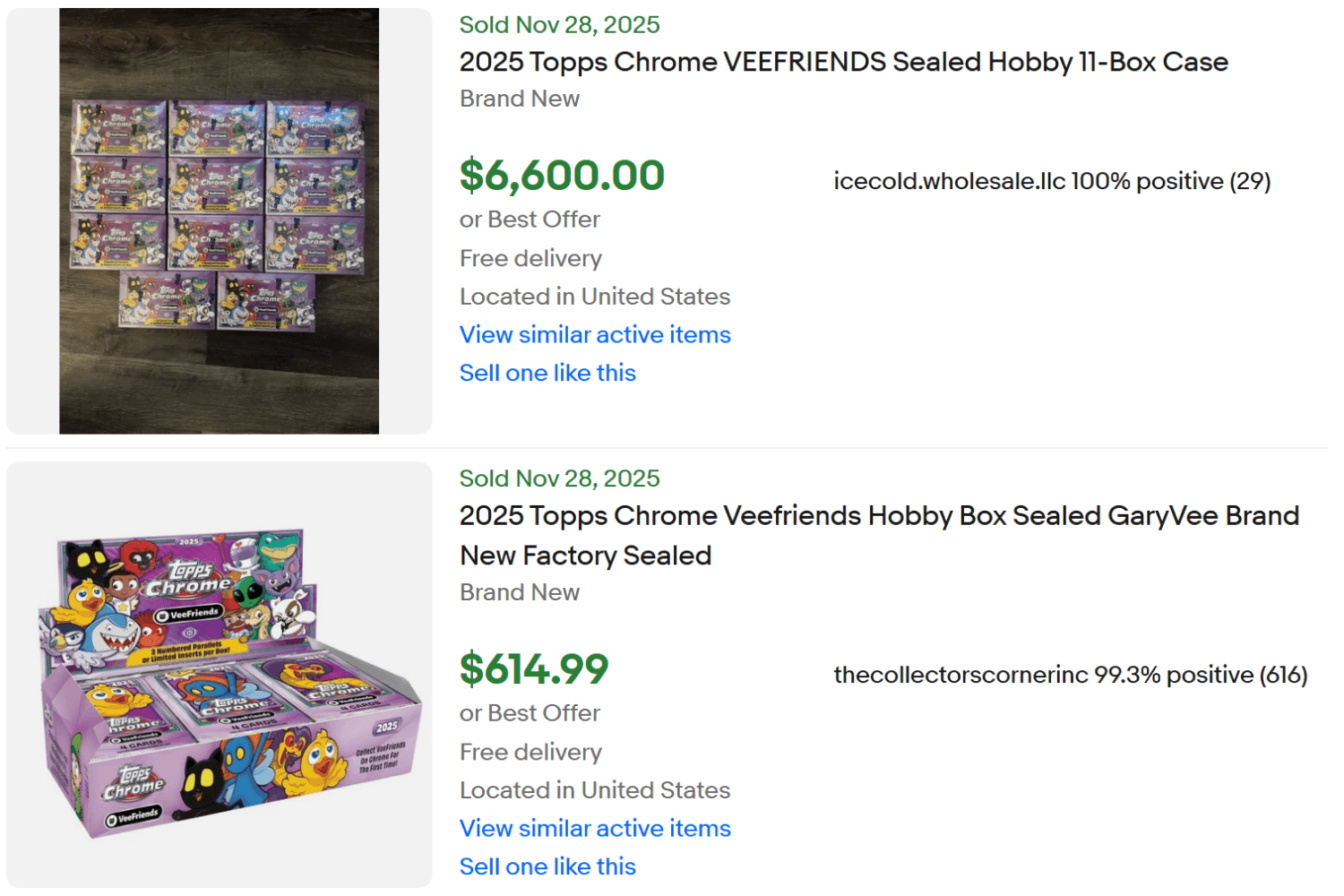 VeeFriends 2025 Hobby Box for Sale