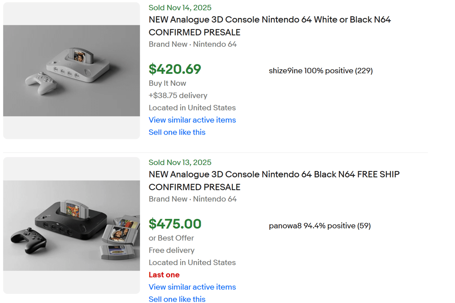 Analogue 3D N64 Console for Sale