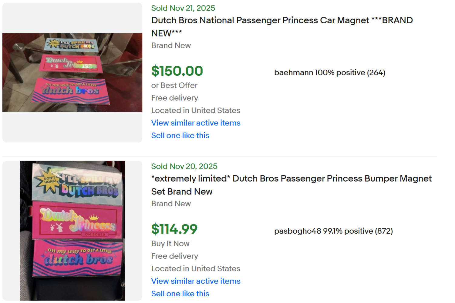 Dutch Bros Princess Magnet for Sale