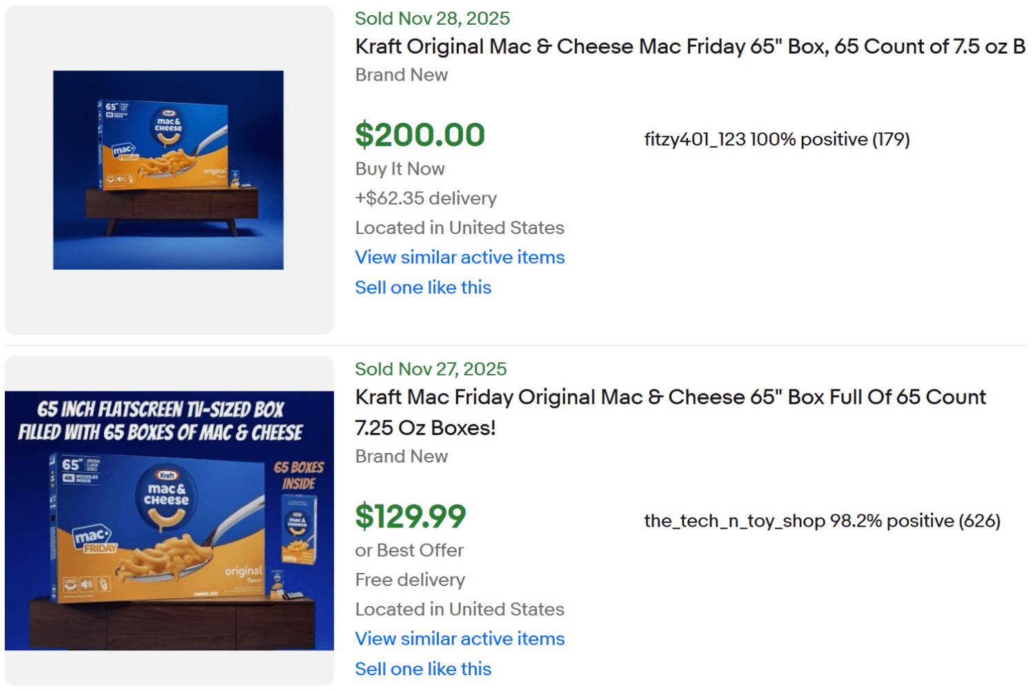 Kraft Mac Friday Box for Sale