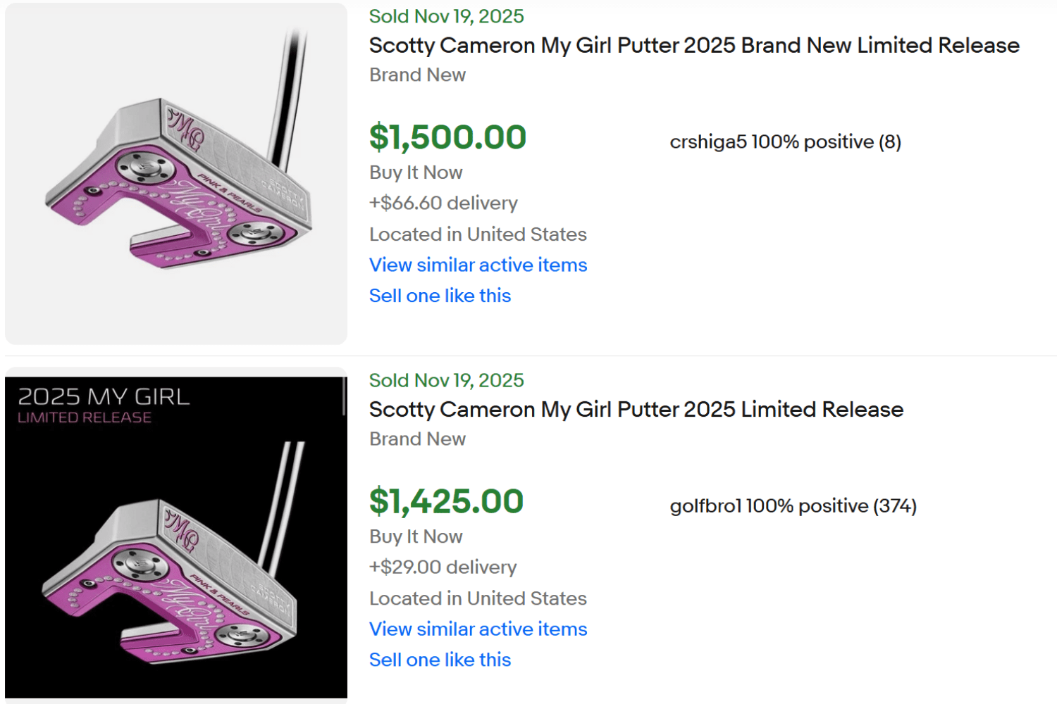 Scotty Cameron My Girl for Sale